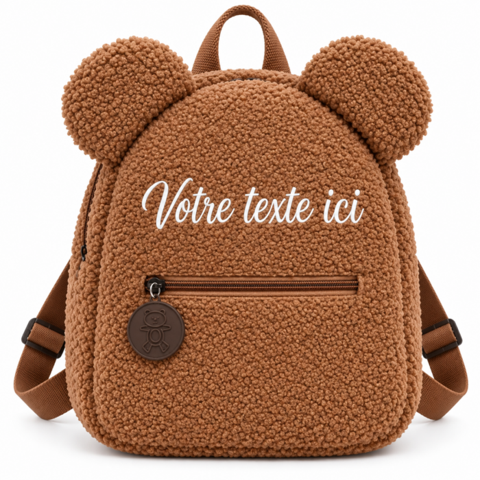 Sac à dos brun personnalisable