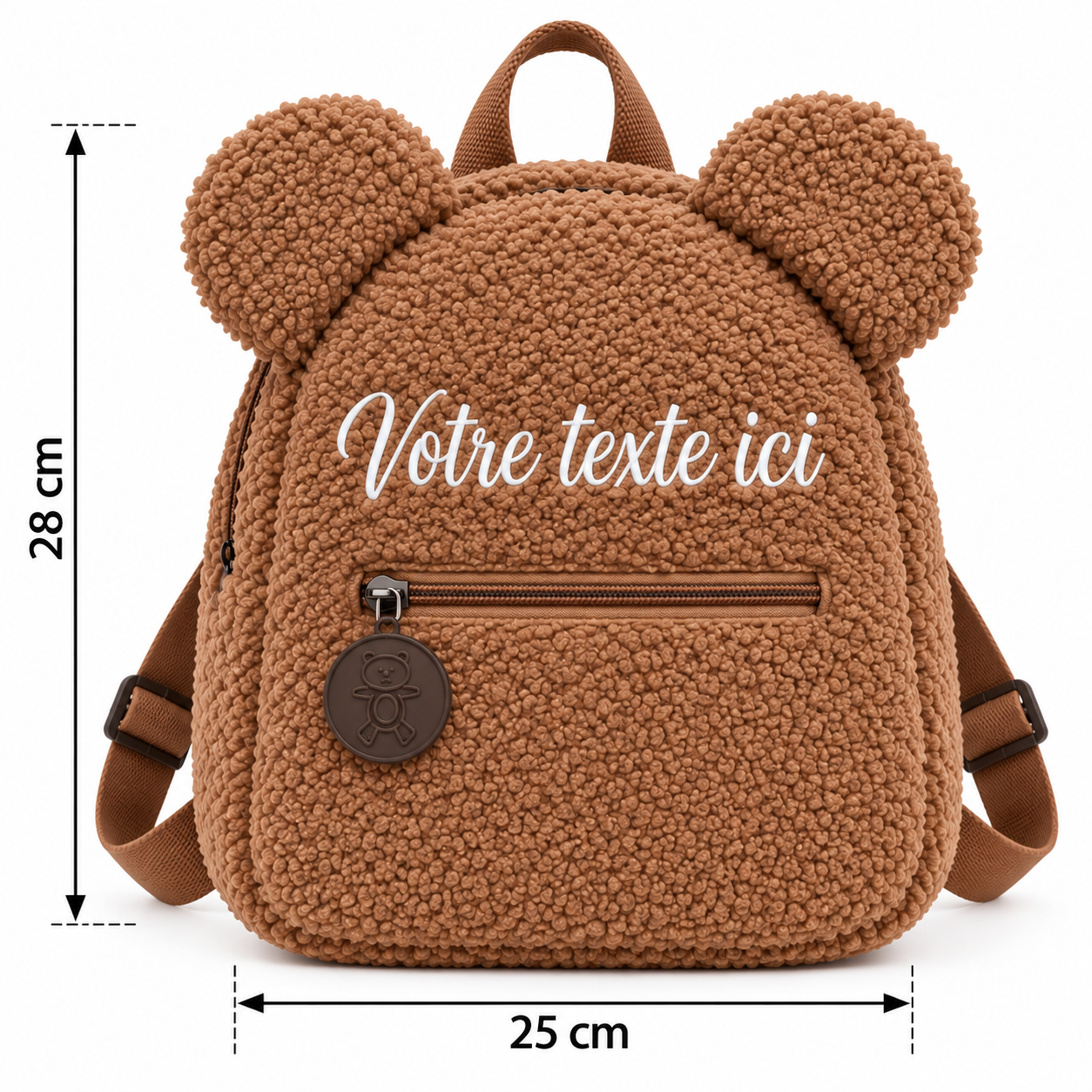 Sac à dos brun personnalisable – Image 2