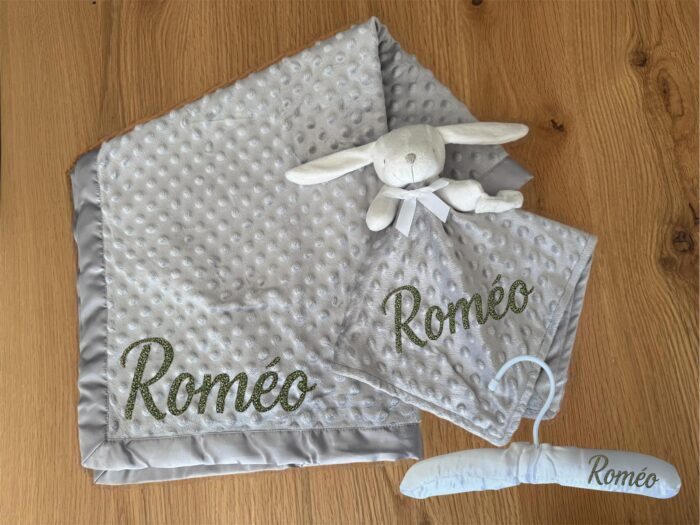 Coffret personnalisé gris - 3 pièces