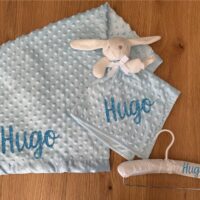 Coffret personnalisé bleu - 3 pièces