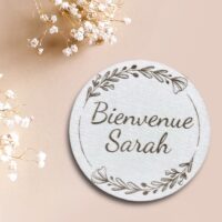 Disque en bois personnalisable - Fleurie – Image 2