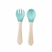 Couvert en silicone et manche en bois personnalisable – Image 4