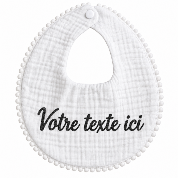 Bavoir blanc à galon