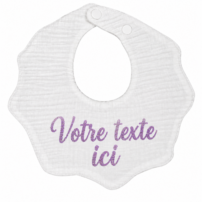 Bavoir blanc personnalisable