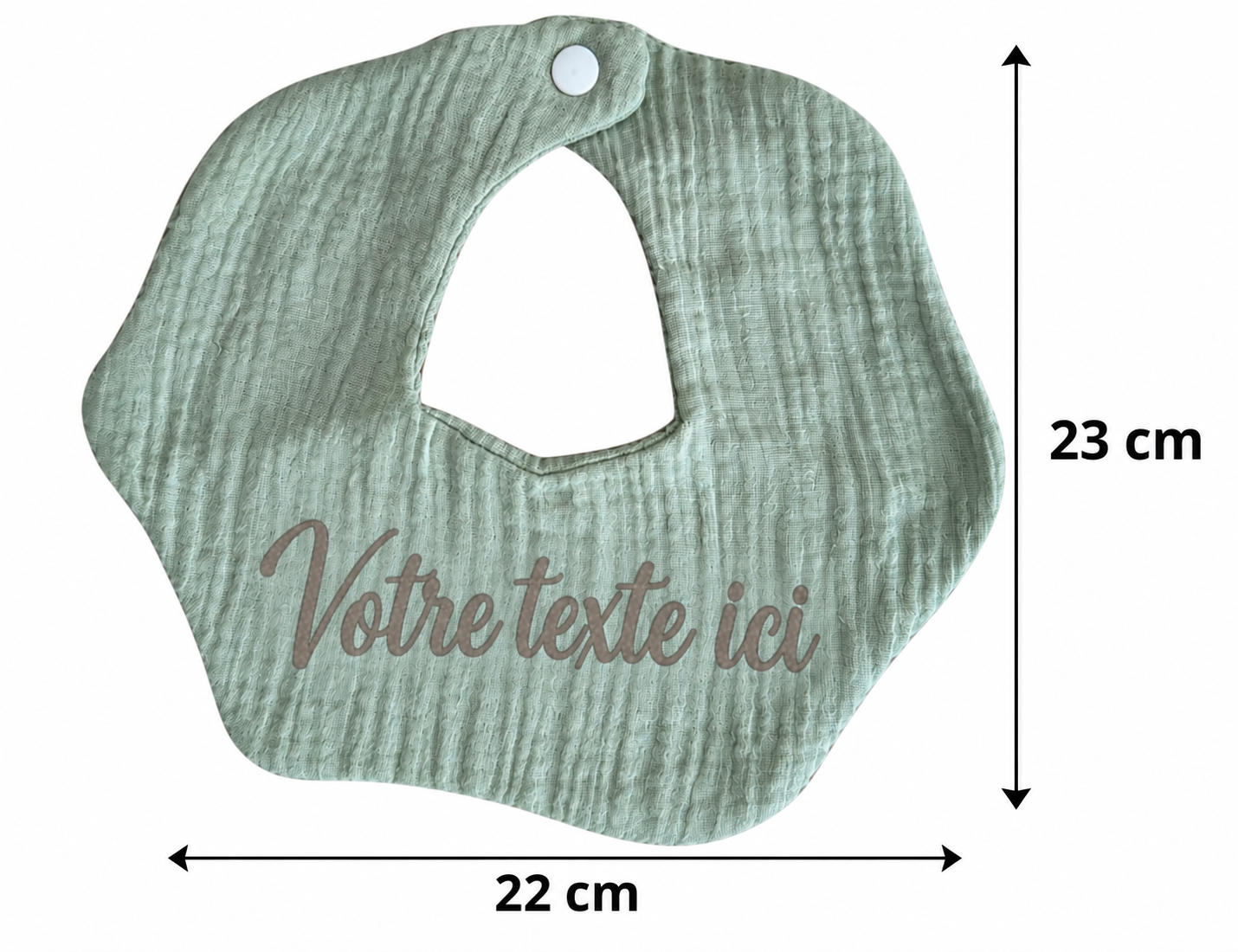 Bavoir vert personnalisable – Image 2