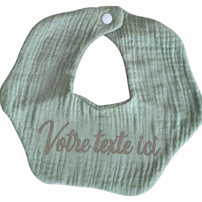 Bavoir vert personnalisable
