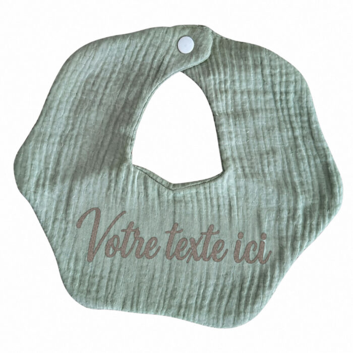 Bavoir vert personnalisable - Bébé Tendances