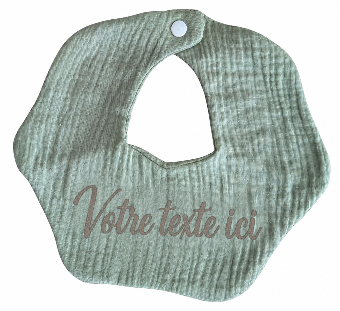 Bavoir vert personnalisable