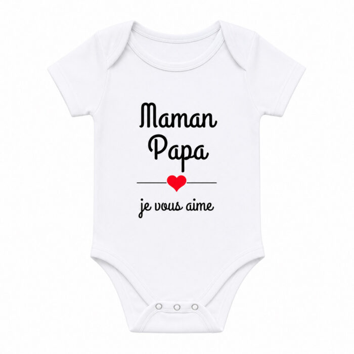 Body Bébé « Maman Papa je vous aime » 0-3 mois - Bébé Tendances