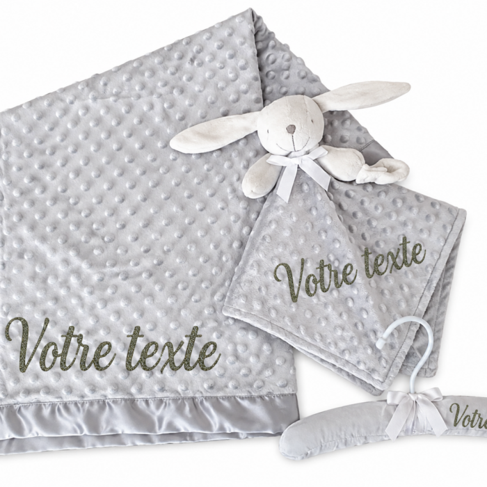Coffret personnalisé gris - 3 pièces