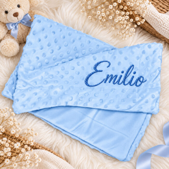 Couverture bleu personnalisable - Bébé Tendances