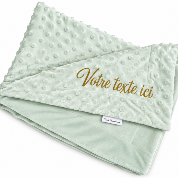 Couverture vert personnalisable