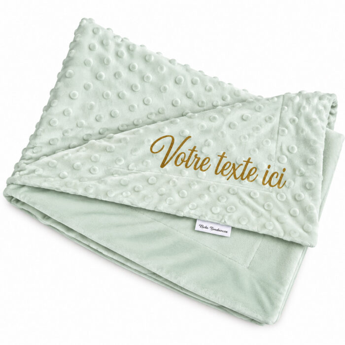Couverture vert personnalisable