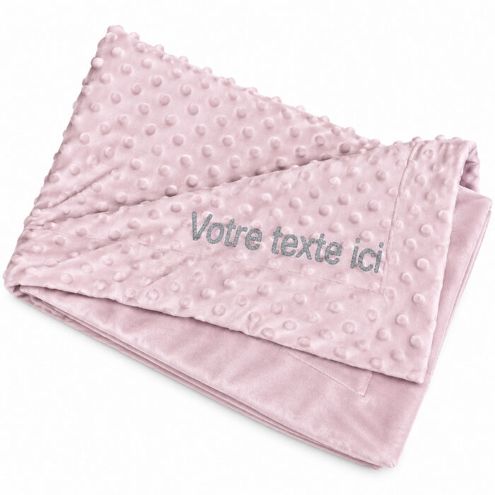 Couverture vieux rose personnalisable