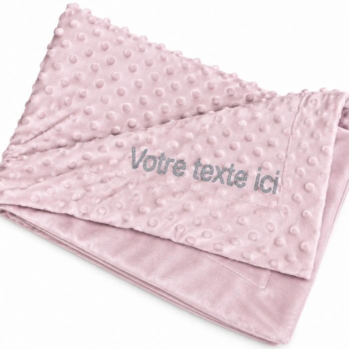 Couverture vieux rose personnalisable