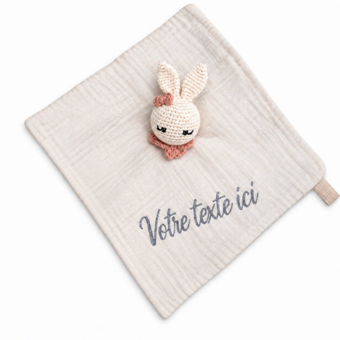 Doudou blanc personnalisable