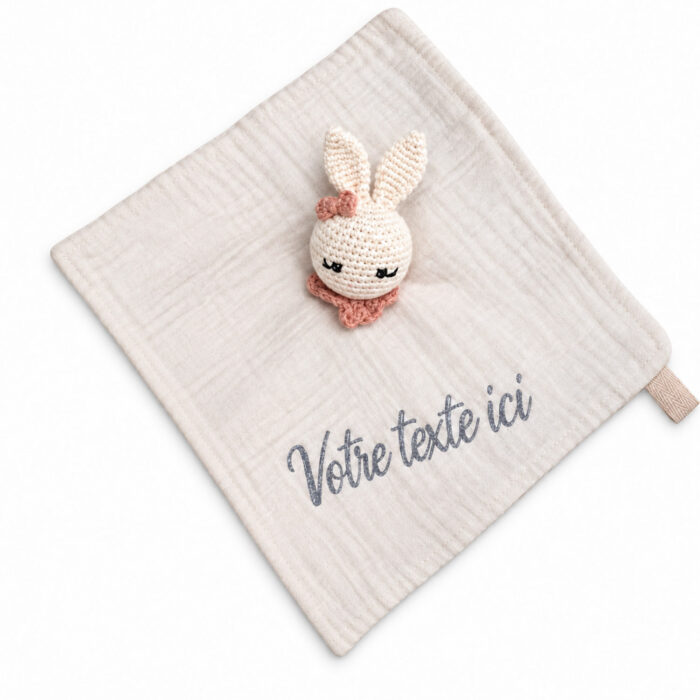 Doudou blanc personnalisable