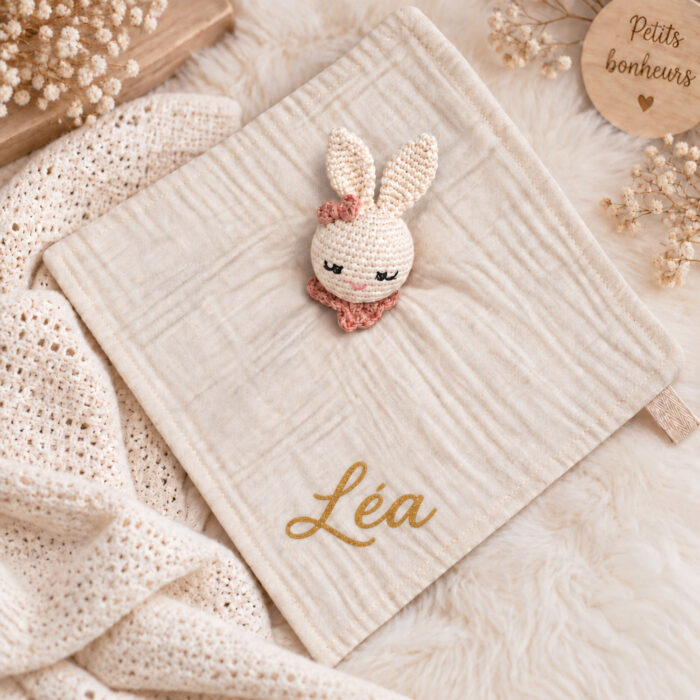 Doudou blanc personnalisable - Bébé Tendances