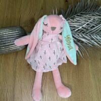 Doudou poupée lapin personnalisable