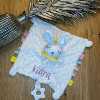 Doudou lapin blanc personnalisable