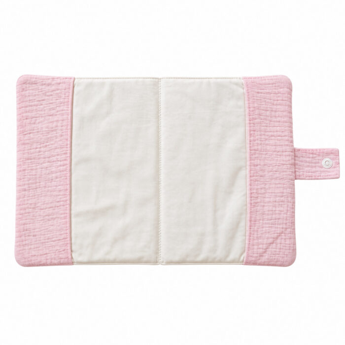 Protège carnet de santé bébé rose personnalisé avec prénom – Gaze de coton - Bébé Tendances
