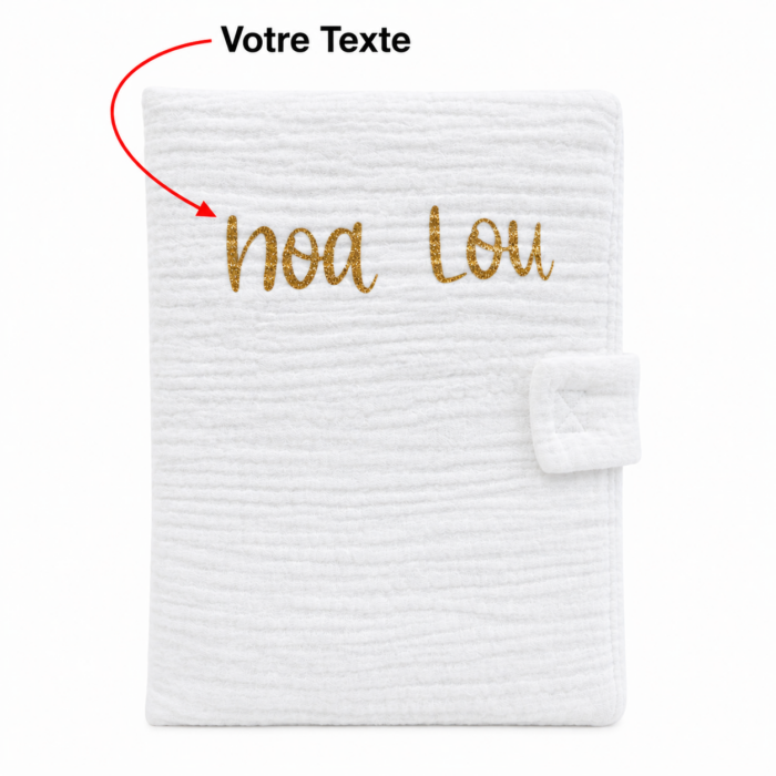 Protège carnet de santé blanc personnalisable