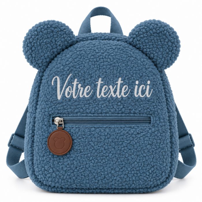 Sac à dos bleu personnalisable