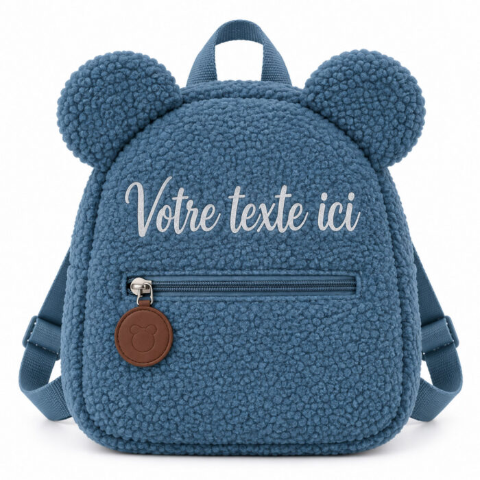 Sac à dos bleu personnalisable