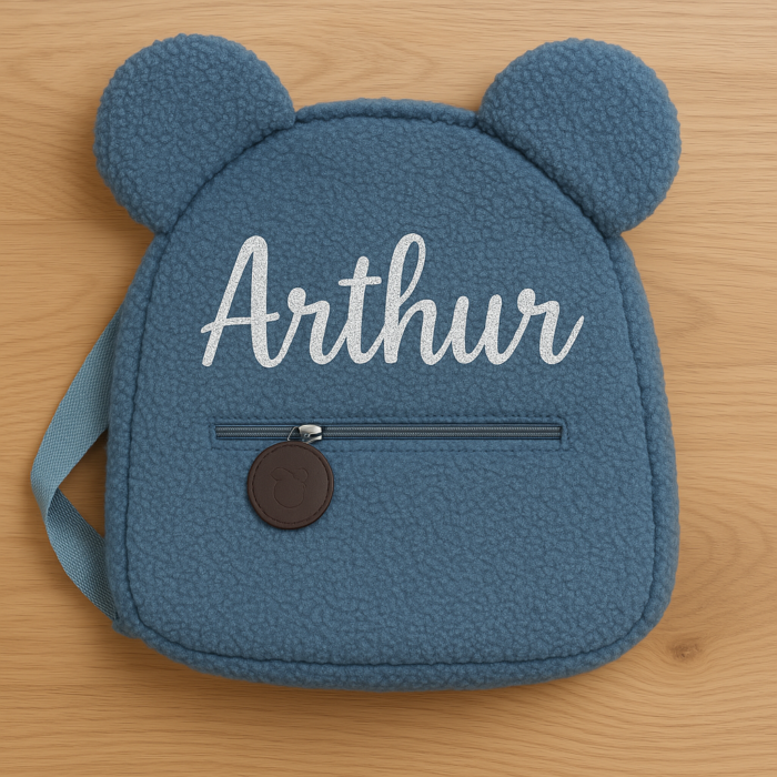 Sac à dos bleu personnalisable