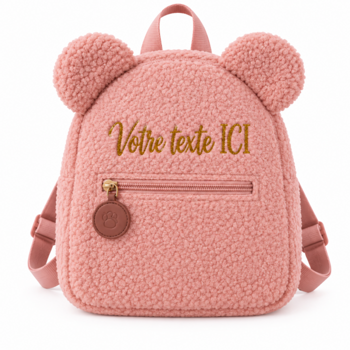 Sac à dos rose personnalisable