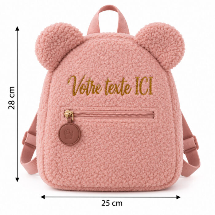 Sac à dos rose personnalisable - Bébé Tendances